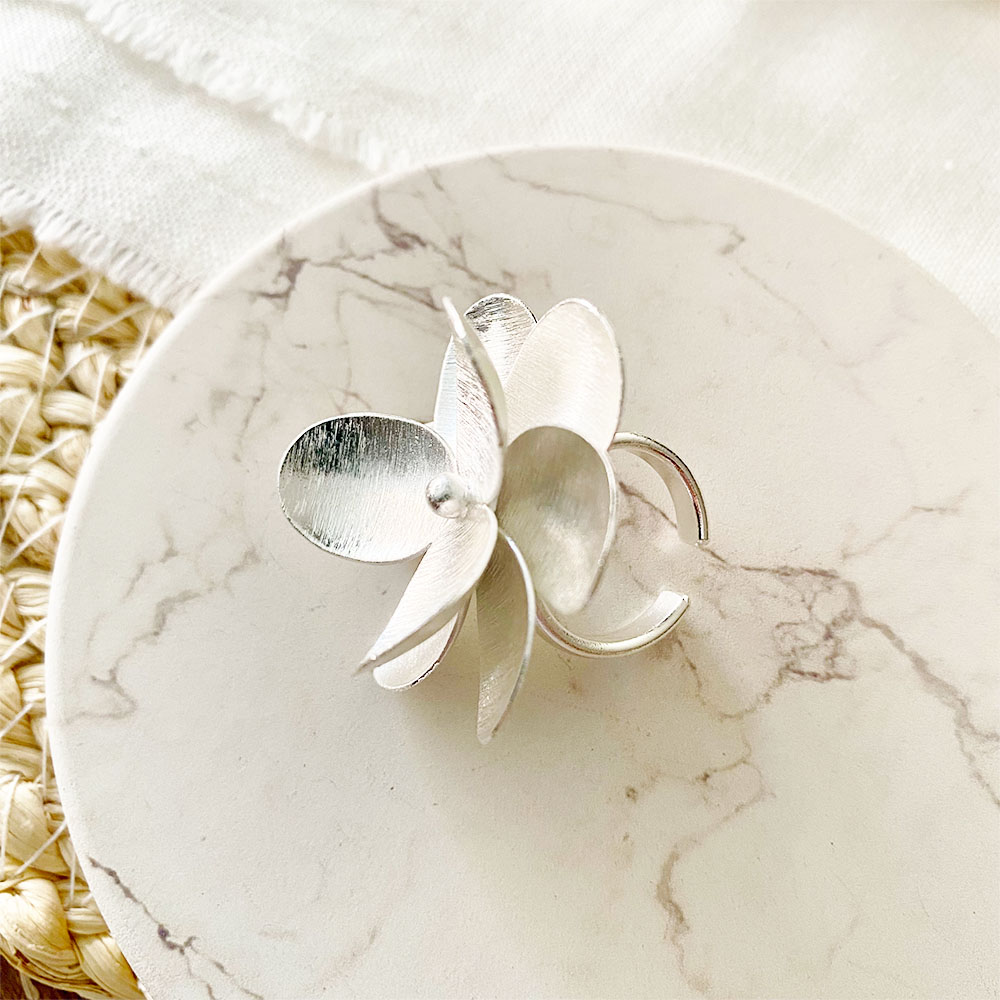 ANILLO BOTANICA PLATEADA 1