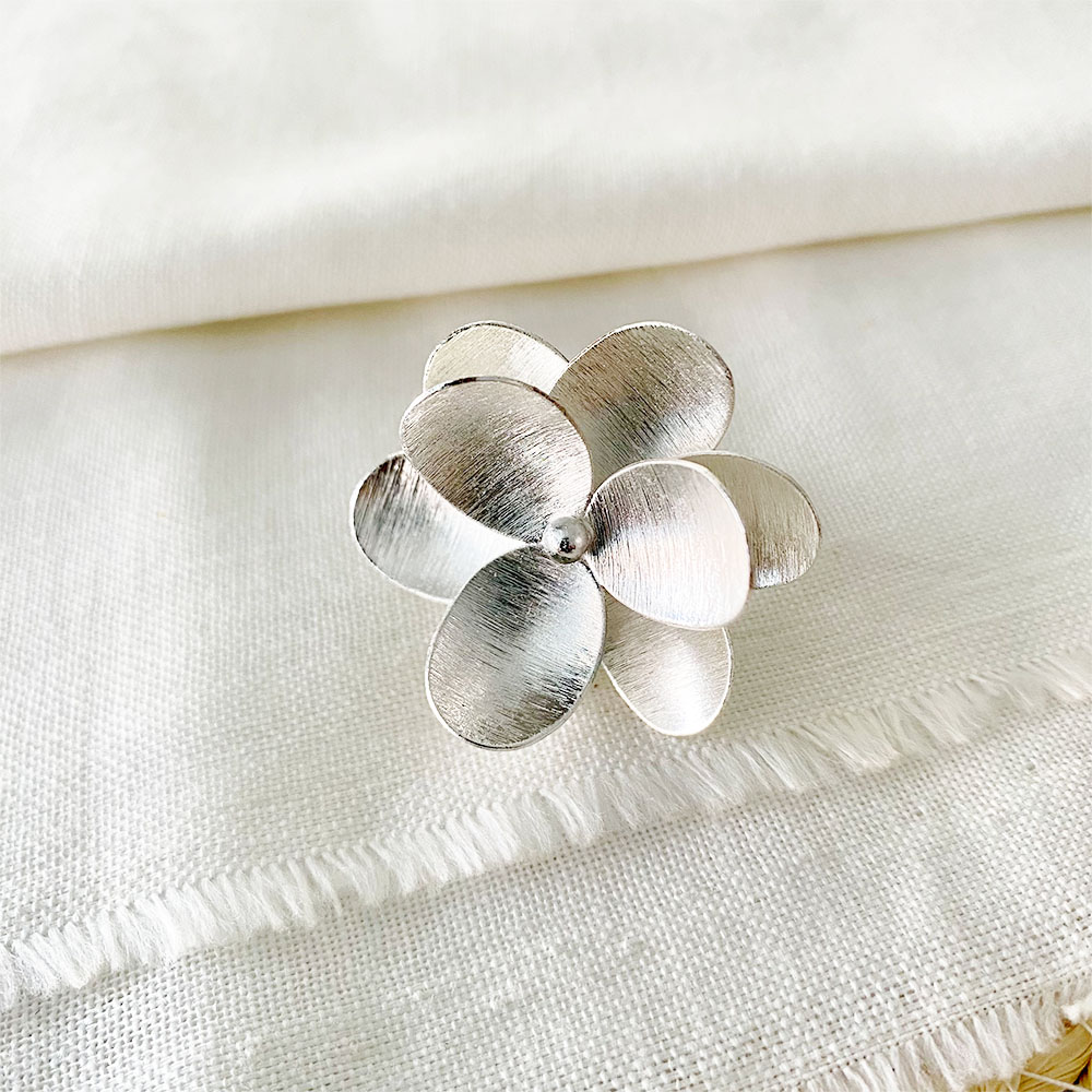 ANILLO BOTANICA PLATEADA