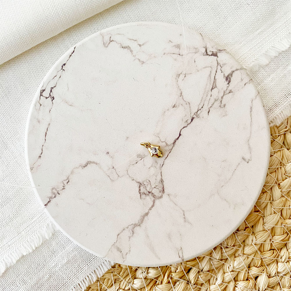 CN004 COLLAR NYLON HAMSA DORADA