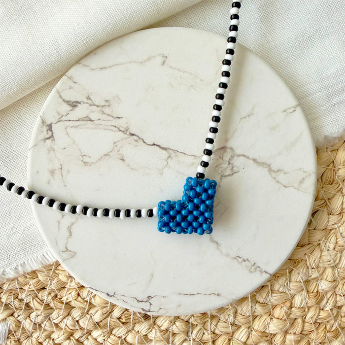 COLLAR MINI PUTUMAYO CORAZÓN AZUL