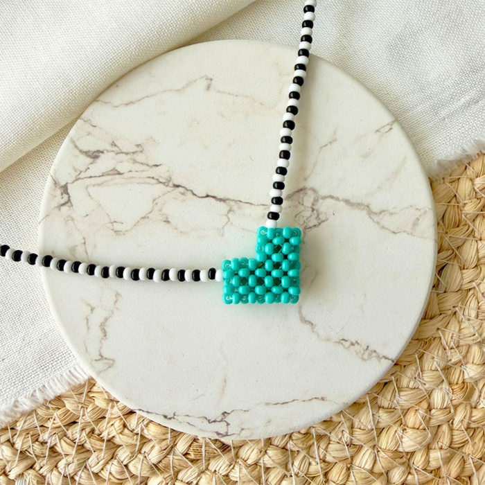 COLLAR MINI PUTUMAYO CORAZÓN MENTA
