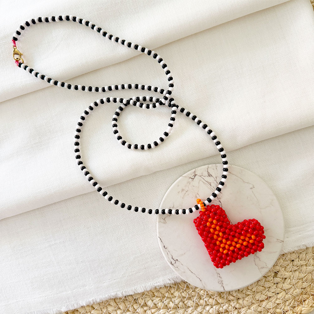 C450P COLLAR PUTUMAYO CORAZON ROJO