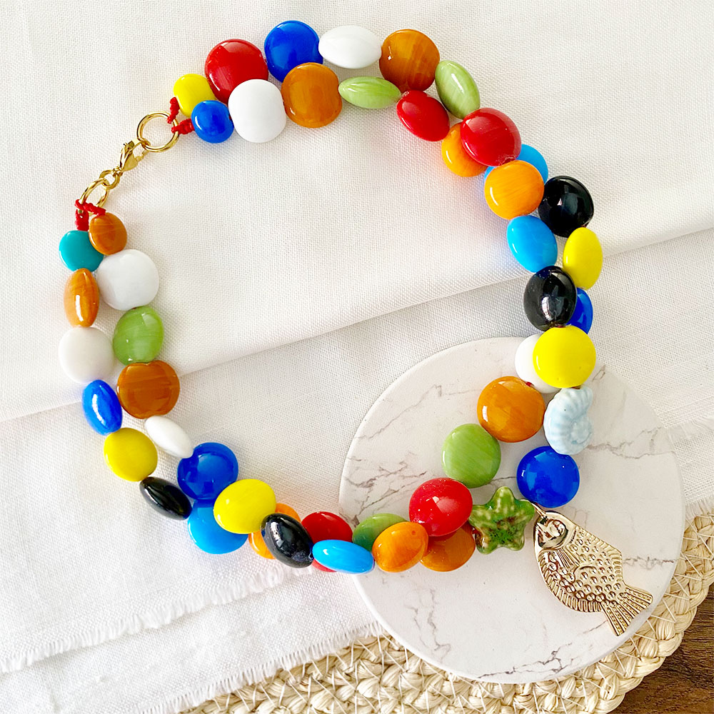 C435 COLLAR PEZ Y BURBUJAS DE COLORES