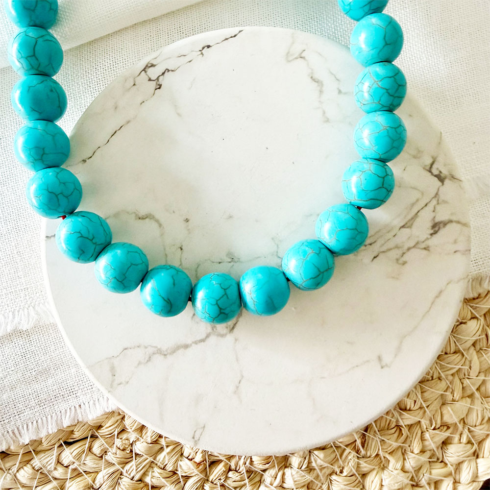 C027 COLLAR 10 MM TURQUESAS 1